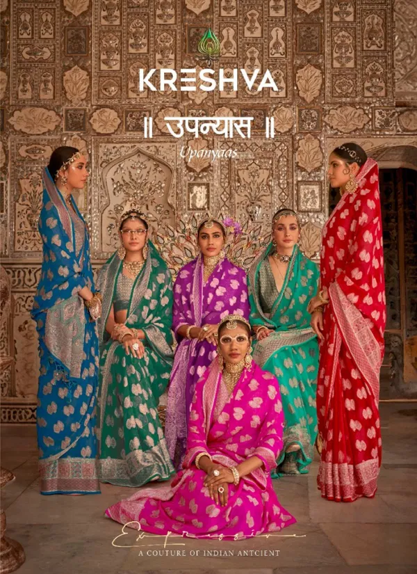 Upanyaas By Kreshva Georgtte Wedding Wear Saree Suppliers In India